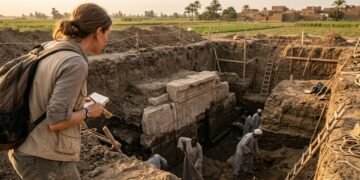 Eles fizeram uma varredura sob o Delta do Nilo, no Egito, e encontraram uma misteriosa estrutura de 2.600 anos a seis metros de profundidade