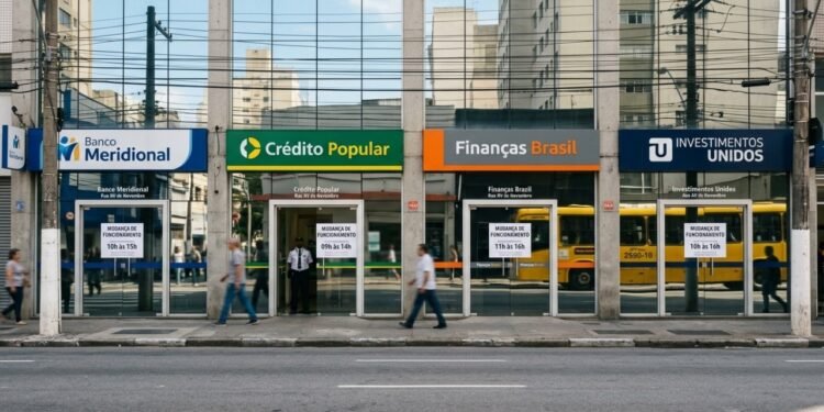 Bancos alteram o funcionamento das agências e clientes devem ficar atentos aos novos horários a partir de hoje