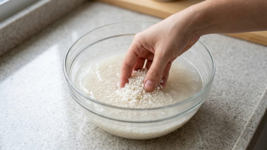 Pare de lavar o arroz até a água ficar transparente: o número correto de enxágues evita desperdício e preserva seus nutrientes