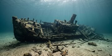 Após 60 anos submerso, mergulhador finalmente localiza o navio naufragado de 66 metros perdido em uma tempestade
