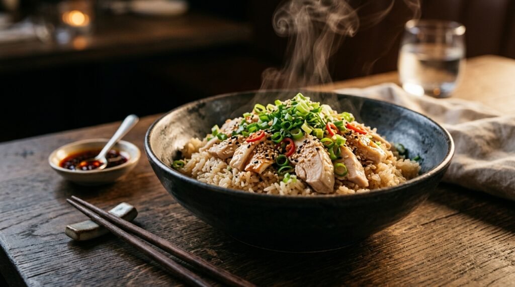 arroz de frango oriental