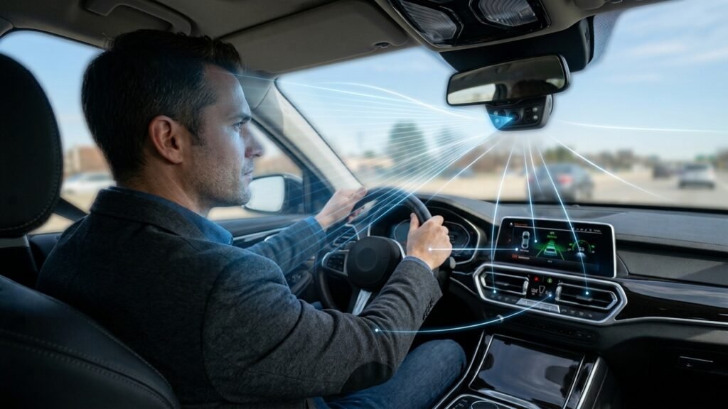 Carros novos ganham câmera que detecta distração ao volante