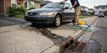 Proibido lavar o carro na rua ou na calçada da própria casa: multa pode passar de R$ 5 mil