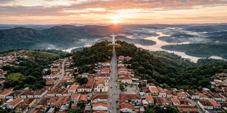 A cidade mineira vizinha da maior reserva de Mata Atlântica de Minas que abriga um Cristo de 30 metros e faz divisa com 42 lagoas