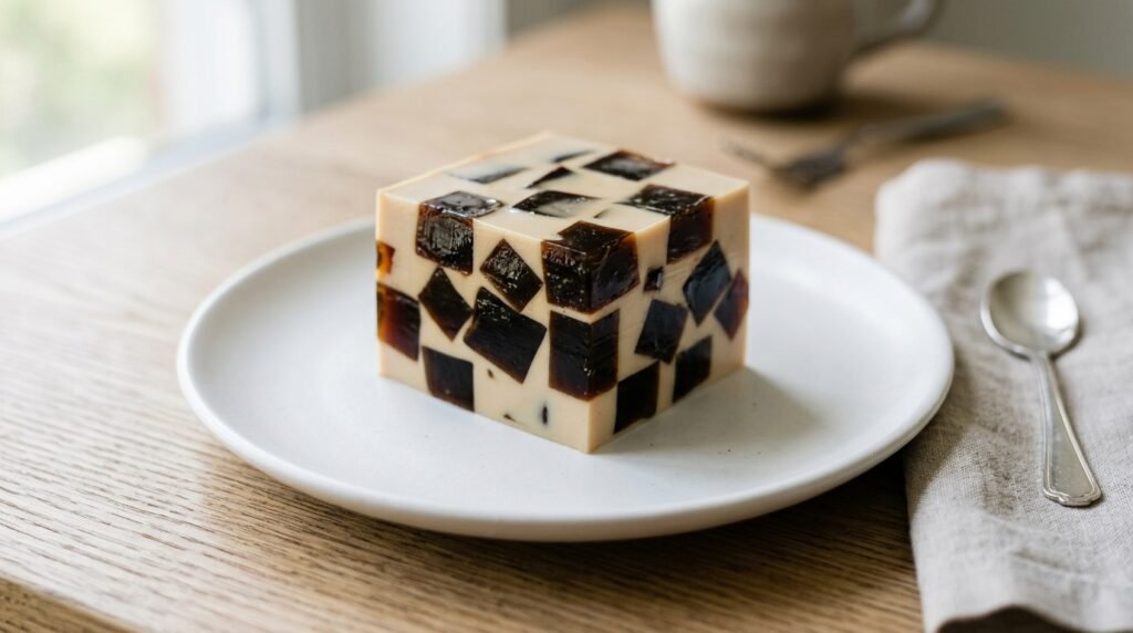 gelatina de café em mosaico