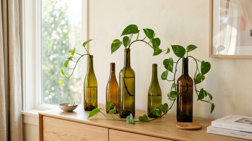 como reutilizar garrafas de vinho