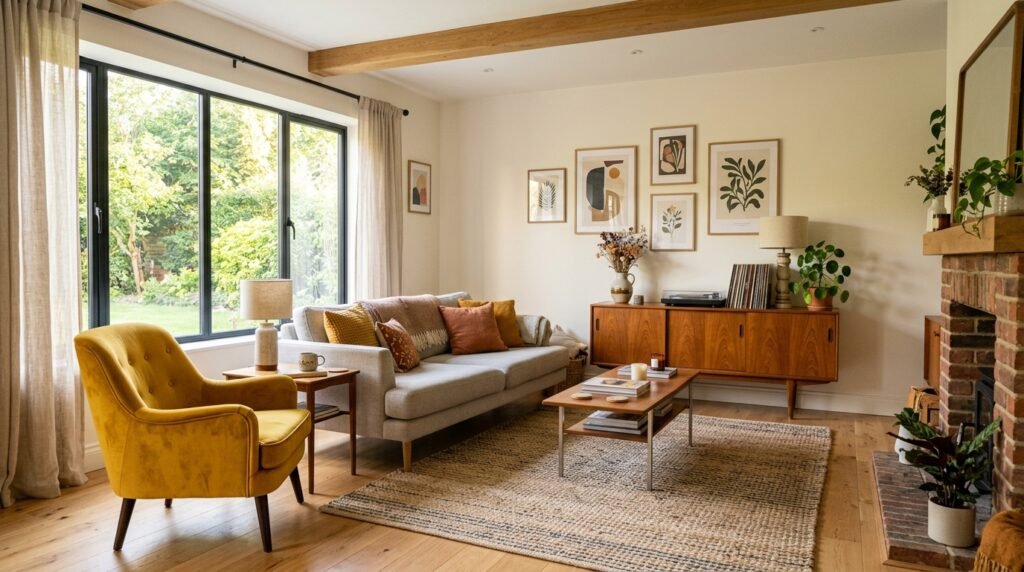 tendência vintage para sala