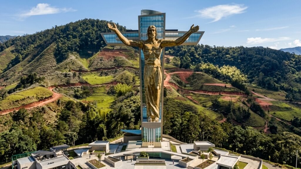 Colômbia constrói Cristo que será maior que o do Rio (Imagem gerada por inteligência artificial)