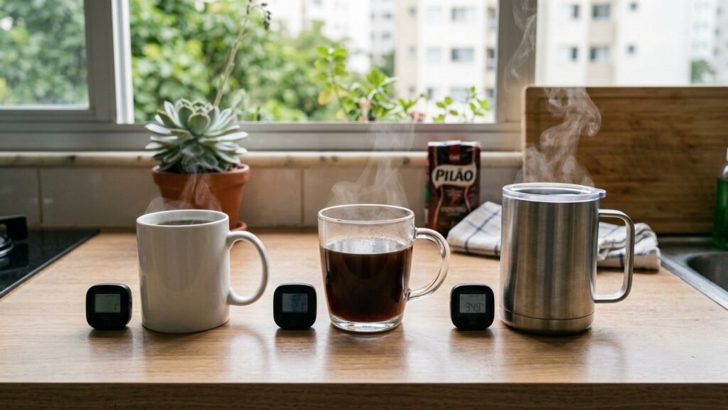 O material da sua xícara pode estar esfriando o café sem você perceber