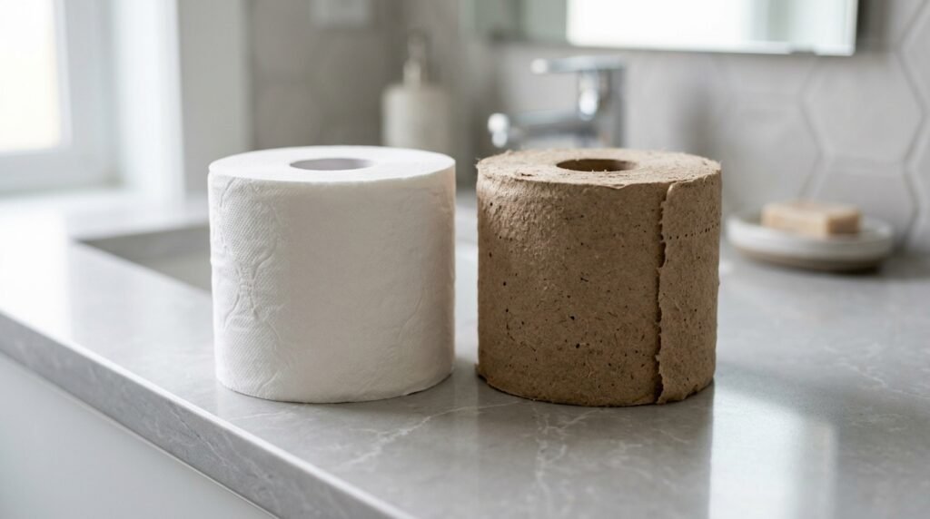 papel higiênico branco