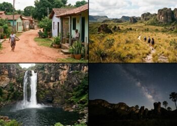 Vilarejo com 600 habitantes e rochas com mais de 1 bilhão de anos, onde as trilhas terminam em quedas de 120 metros