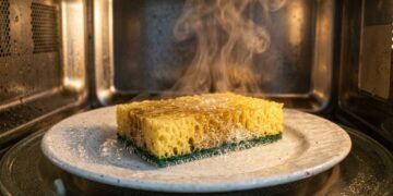 limpar esponja de cozinha