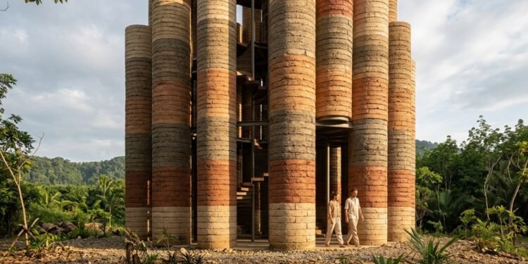 O projeto mostra como um resíduo pode ganhar valor dentro da arquitetura.
