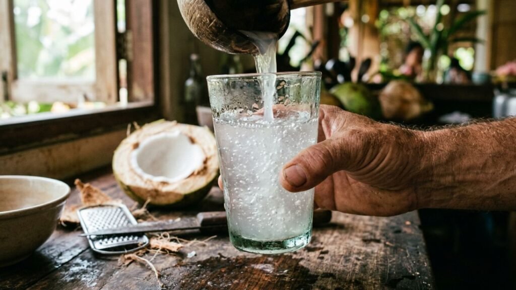 beber água de coco
