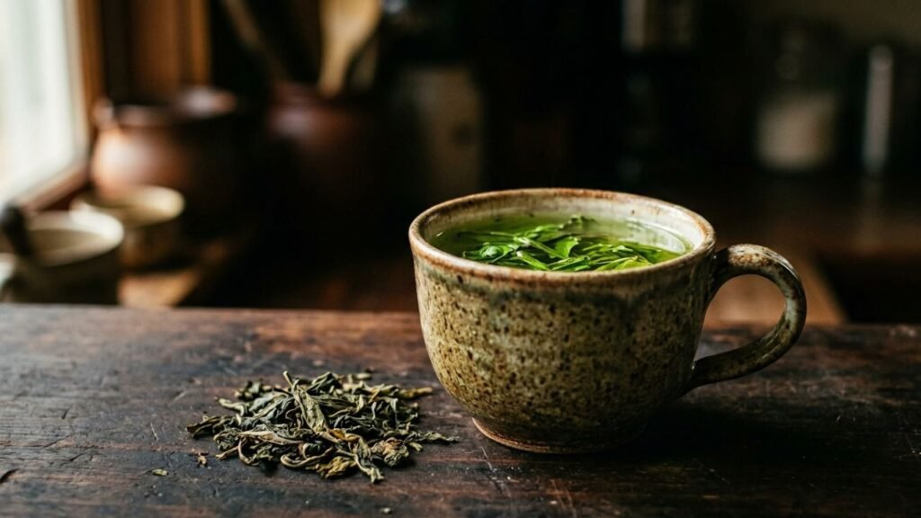 beber chá verde