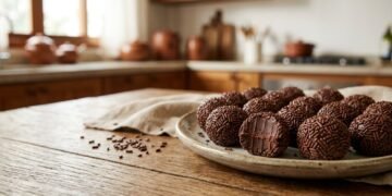 Brigadeiro de feijão preto rende 30 porções