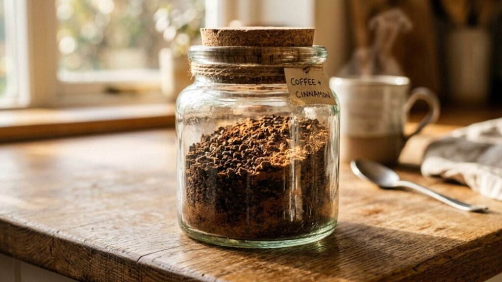 café usado com canela