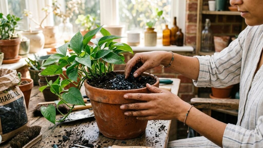 carvão vegetal nas plantas (1)