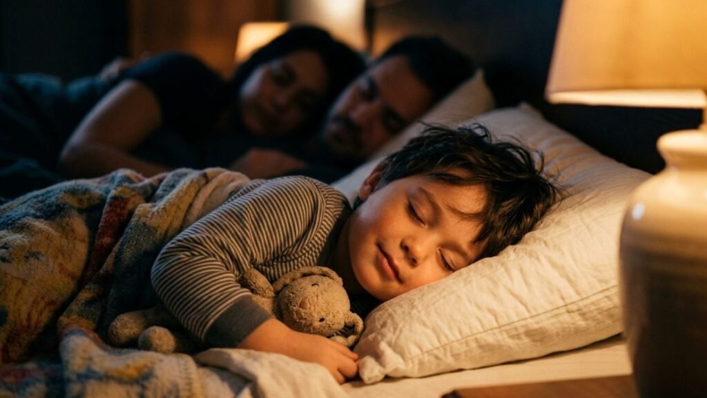 dormir com os filhos