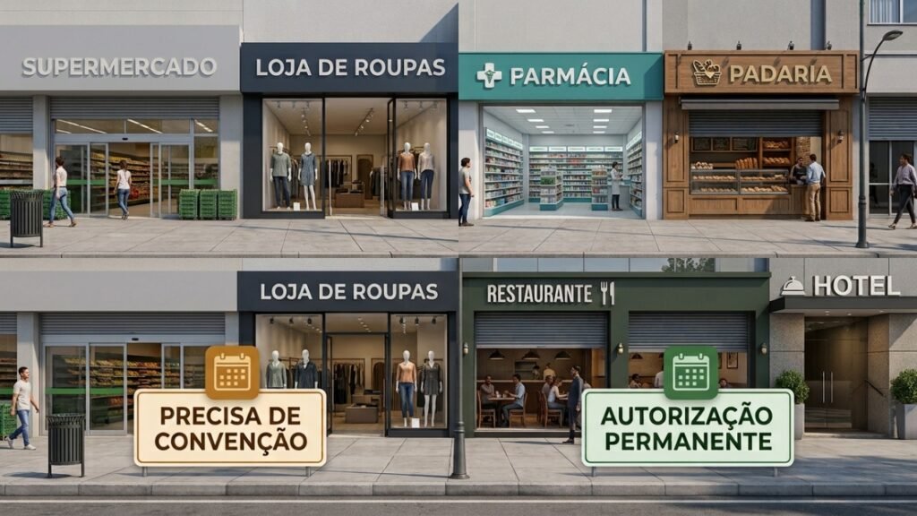 Nova regra muda trabalho em feriados para farmácias, supermercados, comércio e outros setores