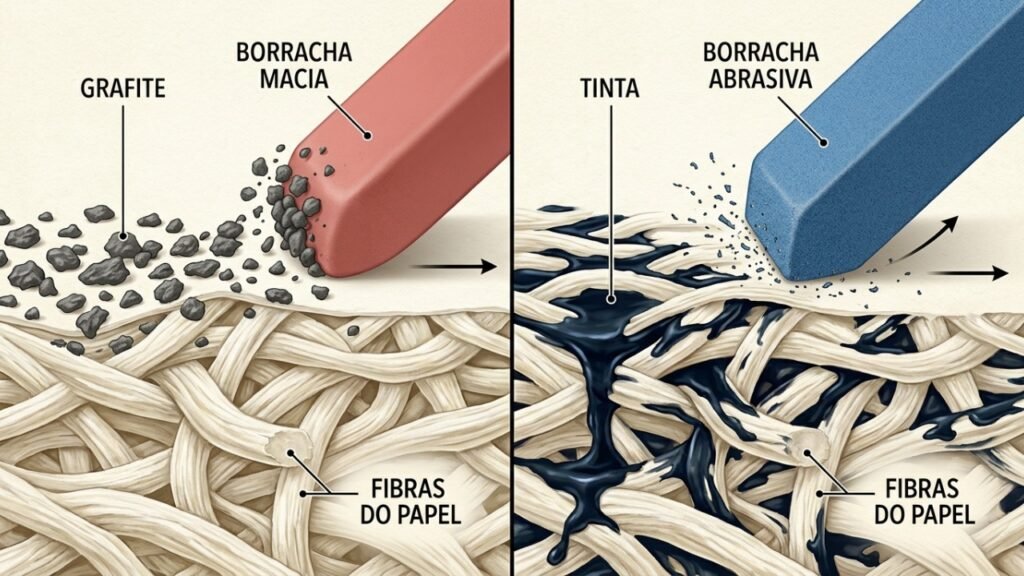 Por que as borrachas têm duas cores? O lado azul tem uma função que muita gente desconhece