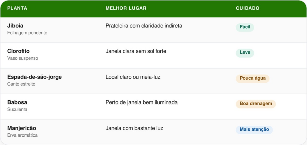 Plantas para cozinha