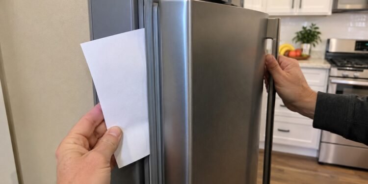 Coloque uma folha de papel na porta da geladeira: o teste de segundos que revela se a borracha está aumentando a conta de luz