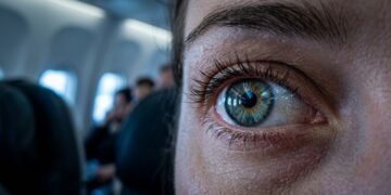 lentes no avião