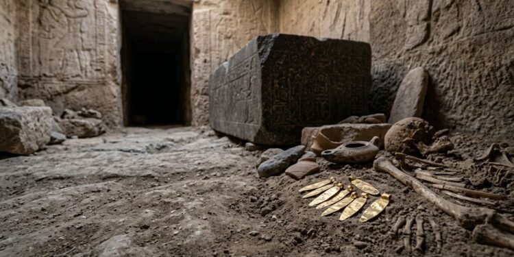 Tumbas com línguas de ouro são descobertas no Egito