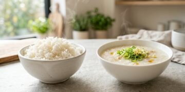 Arroz branco ou mingau de arroz: qual pesa mais na dieta?