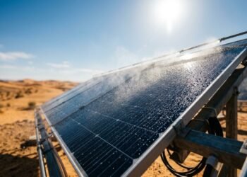 Cientistas no Egito testam resfriamento com água que melhora painéis solares em até 24%