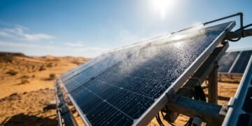 Cientistas no Egito testam resfriamento com água que melhora painéis solares em até 24%