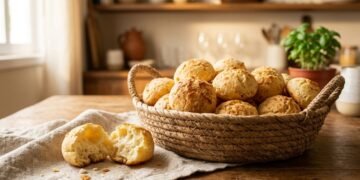 Pão de queijo sem polvilho leva 6 ingredientes