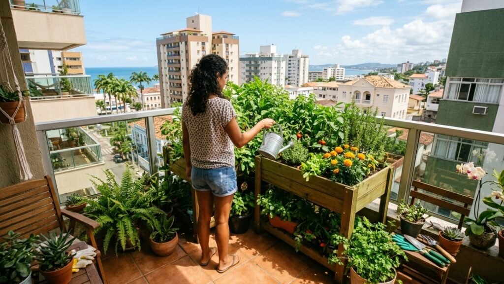 Canteiro elevado custa menos que o esperado, facilita a jardinagem e muda a forma de cultivar em casa