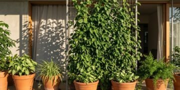Técnica barata em casa simples de bloco reduz até 10 °C sem ar-condicionado usando plantas na varanda