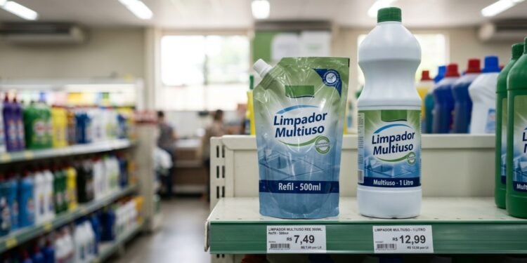 O valor da etiqueta não basta quando as embalagens têm tamanhos diferentes