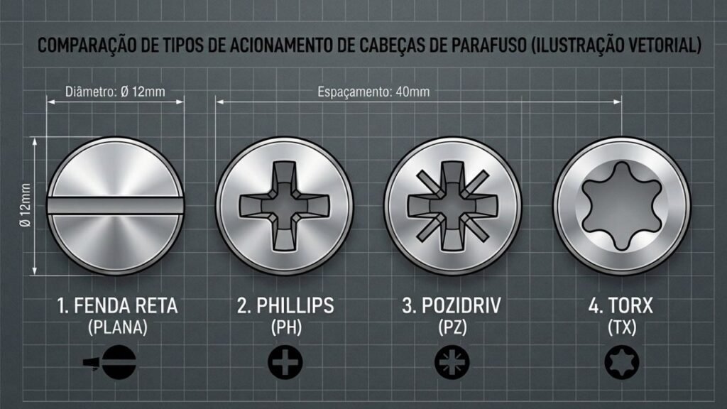 tipos de parafusos