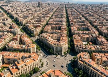 A geometria dos quarteirões do Eixample