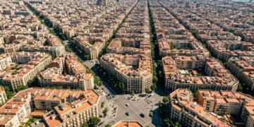 A geometria dos quarteirões do Eixample