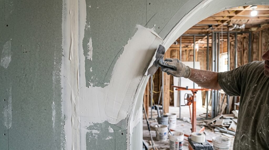 Tratamento de juntas em paredes de drywall