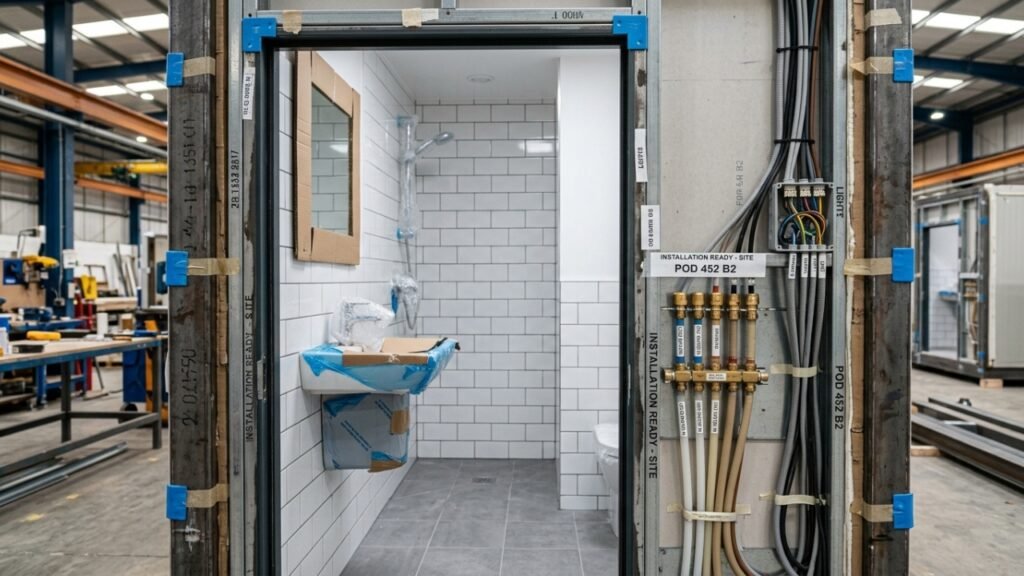 Como bathroom pods levam banheiros prontos ao canteiro