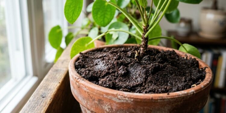 O excesso de borra de café no solo dos vasos pode prejudicar a saúde das plantas