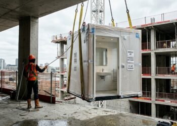 Como bathroom pods levam banheiros prontos ao canteiro