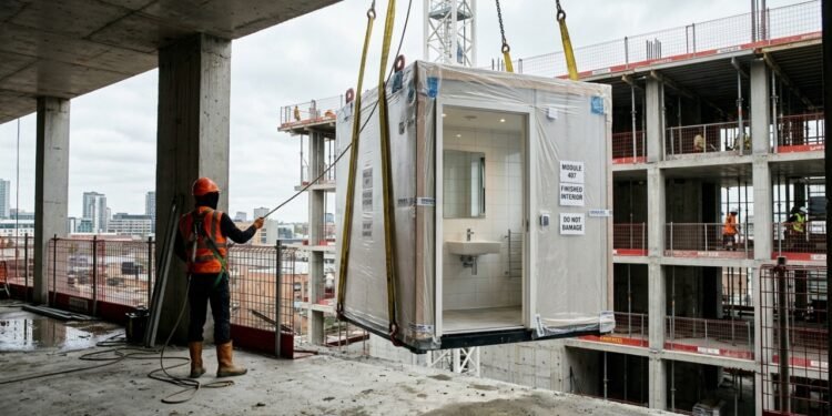 Como bathroom pods levam banheiros prontos ao canteiro