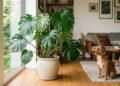 A popularidade da costela-de-adão na decoração e a convivência com animais domésticos