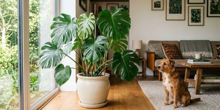 A popularidade da costela-de-adão na decoração e a convivência com animais domésticos