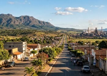 Ouro Branco reúne montanhas, bairros urbanos e atividade industrial //