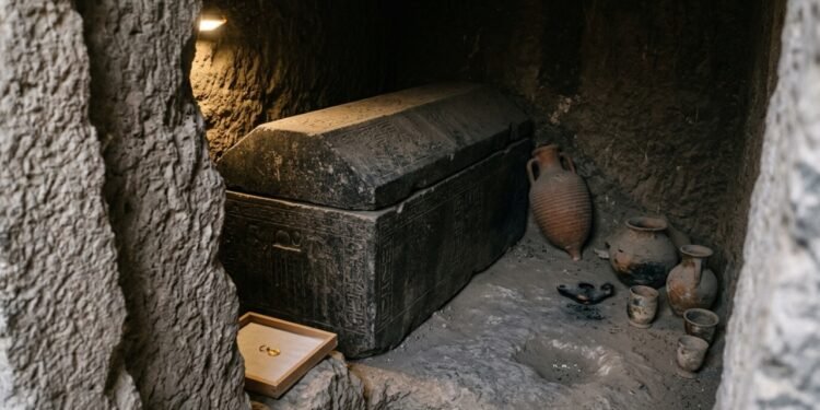 Línguas de ouro encontradas em tumbas egípcias