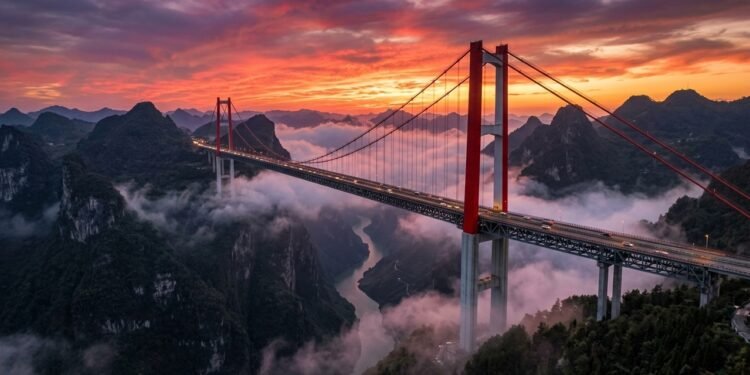 Ponte do Grande Cânion de Huajiang