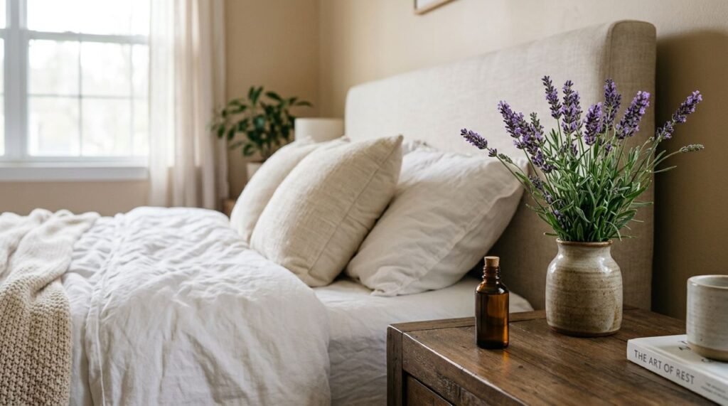 O aroma da lavenda-inglesa Lavandula angustifolia e seus efeitos no relaxamento antes de dormir